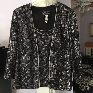 Women’s Two-Piece Formal Set Top & Jacket Size L